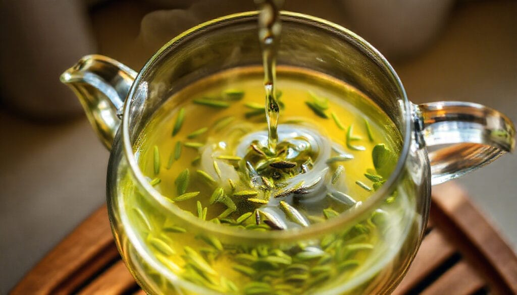 Step-by-step making of protein-boosted iced green tea.