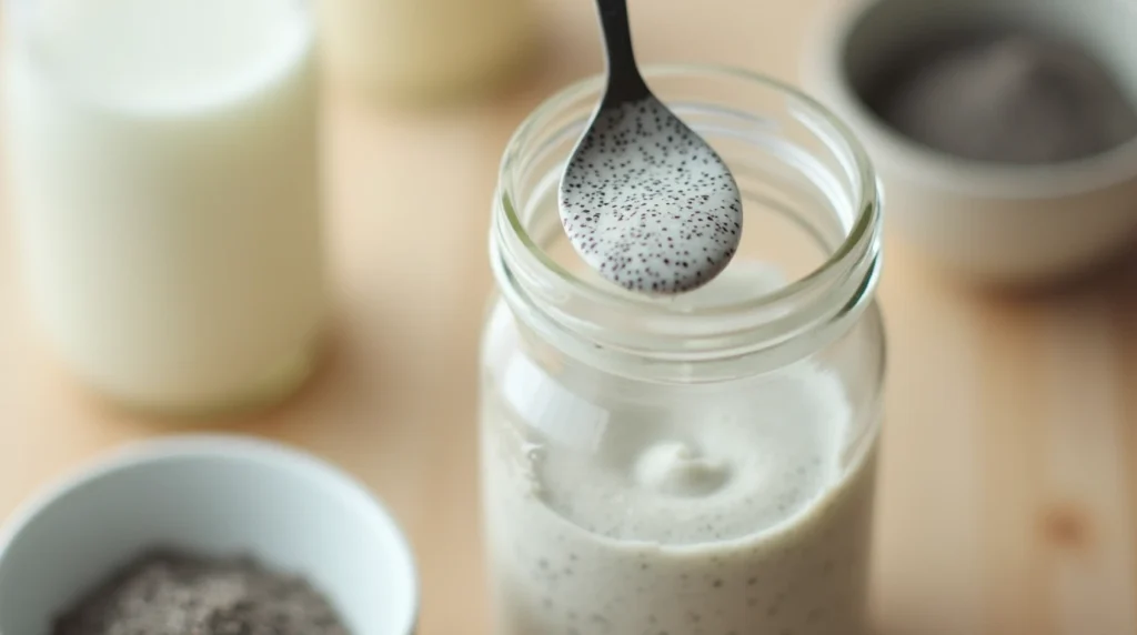 making Chia Pudding Recipe Coconut milk