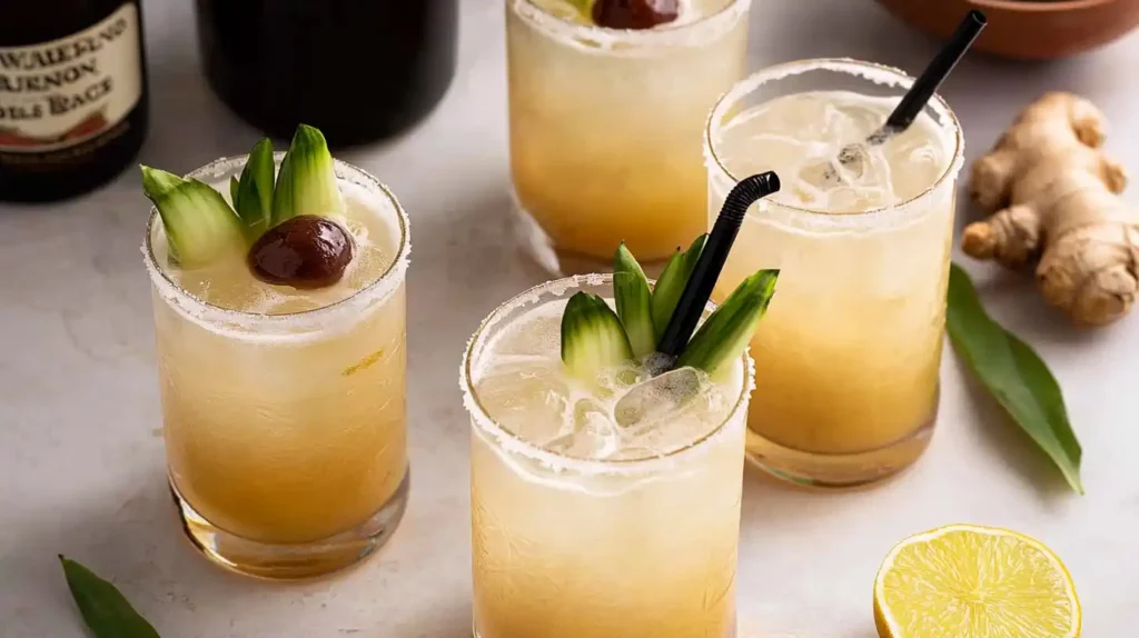 Ginger Beer Mocktail % Refreshing Ginger Beer Mocktail drink
