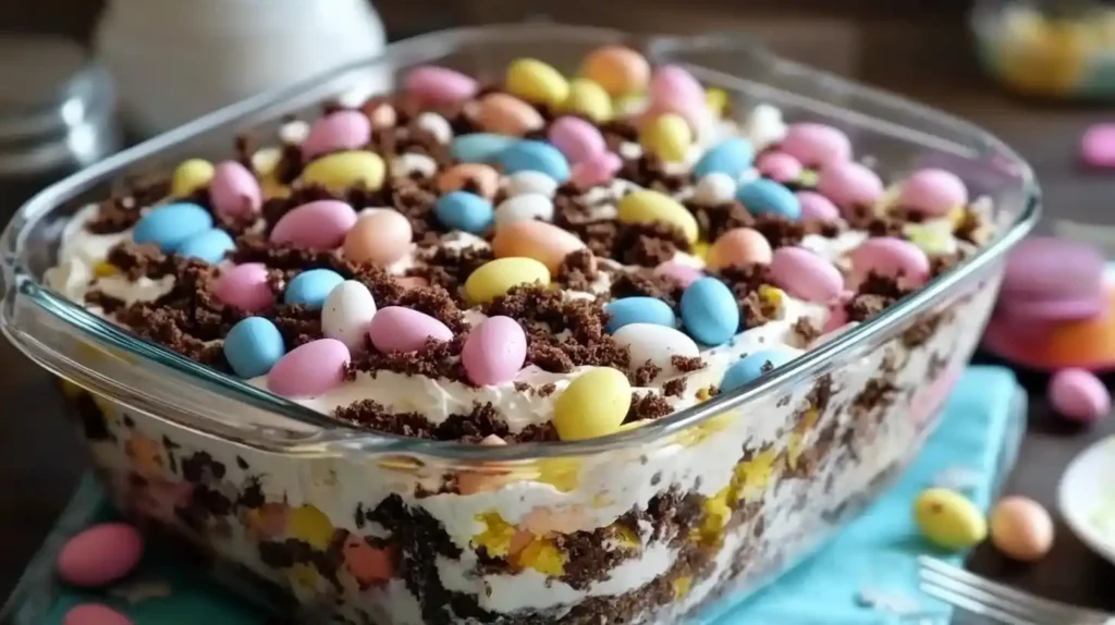 Eazy Fun Easter Dirt Cake Casserole % Easter Dirt Cake Casserole