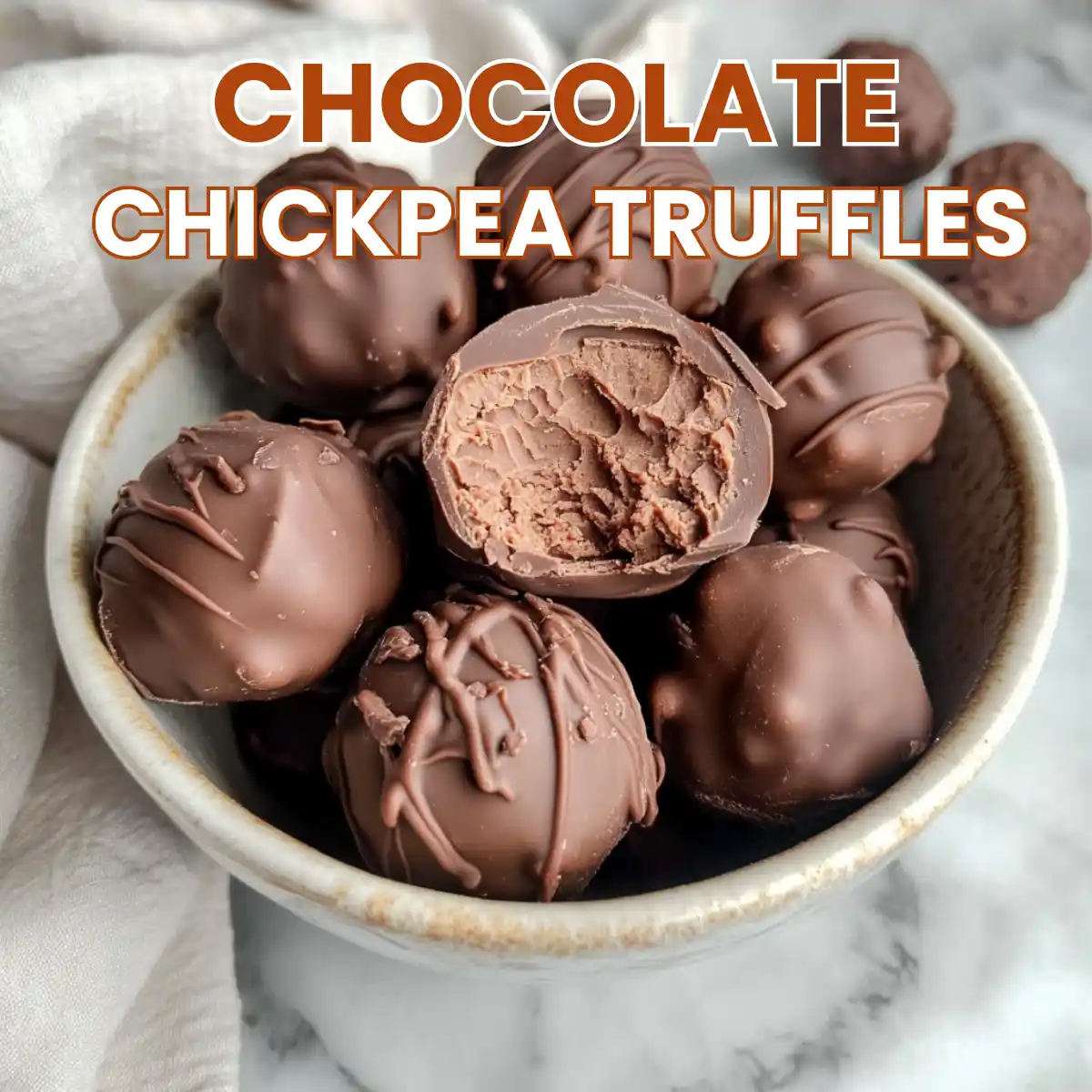 High protein Chocolate Chickpea Truffles %