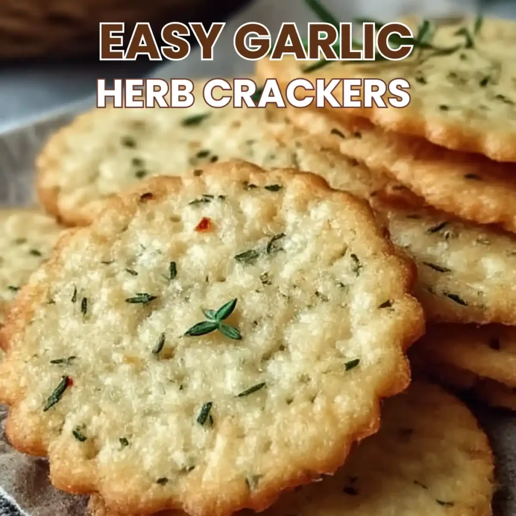 Easy Garlic Herb Crackers recipe