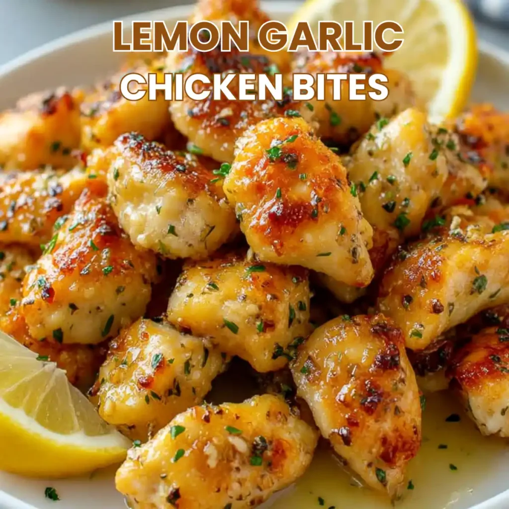 recipes % Lemon Garlic Chicken Bites recipes