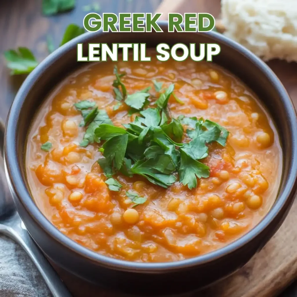 easy Greek Red Lentil Soup recipe