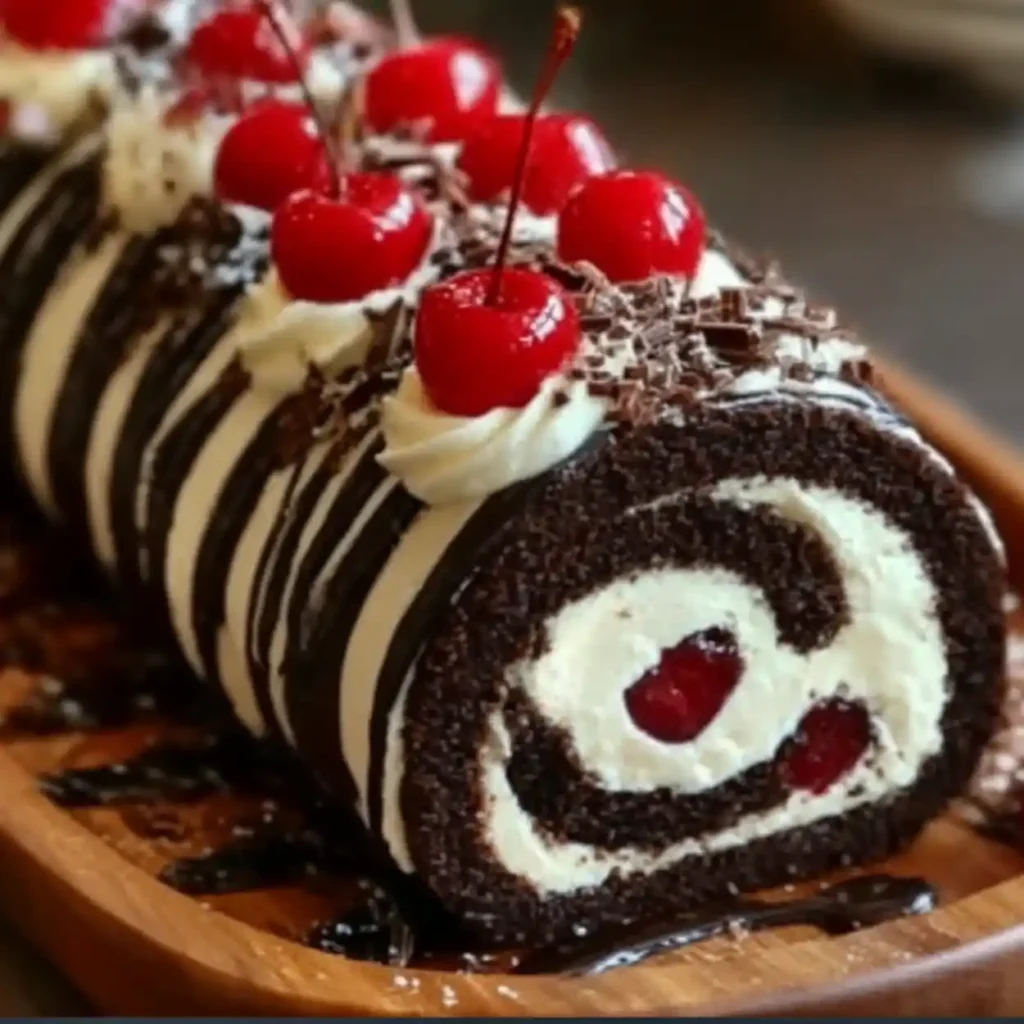 best Black Forest Swiss Roll Cake recipe